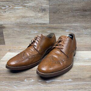 Cole Haan Modern Essentials Brown Leather Wingtip Shoes Men's Size 13